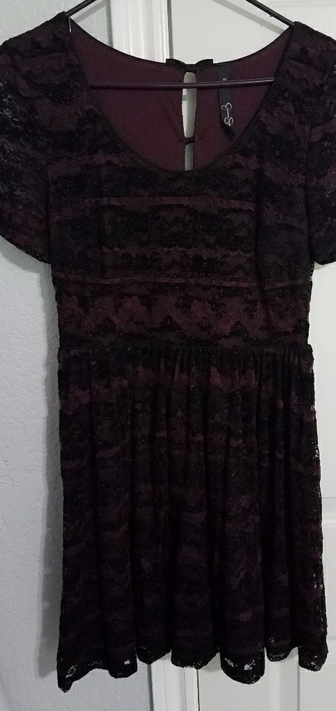 Jessica Simpson Purple and Black Dress